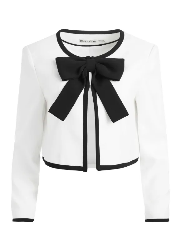 Kidman Bow Front Cropped Jacket