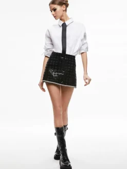 Kidman Sequin Tweed Jacket + Rubi Sequin Tweed Mini Skirt