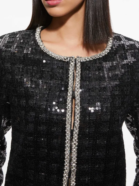 Kidman Sequin Tweed Jacket + Rubi Sequin Tweed Mini Skirt