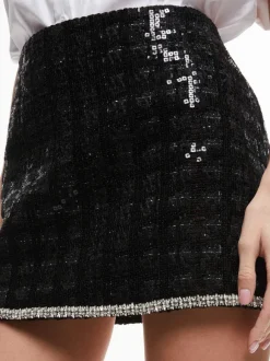 Kidman Sequin Tweed Jacket + Rubi Sequin Tweed Mini Skirt
