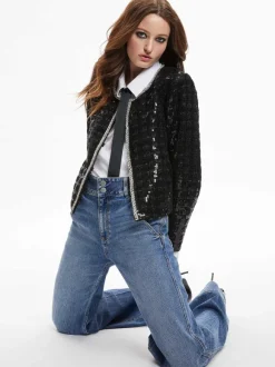 Kidman Sequin Tweed Jacket + Rubi Sequin Tweed Mini Skirt