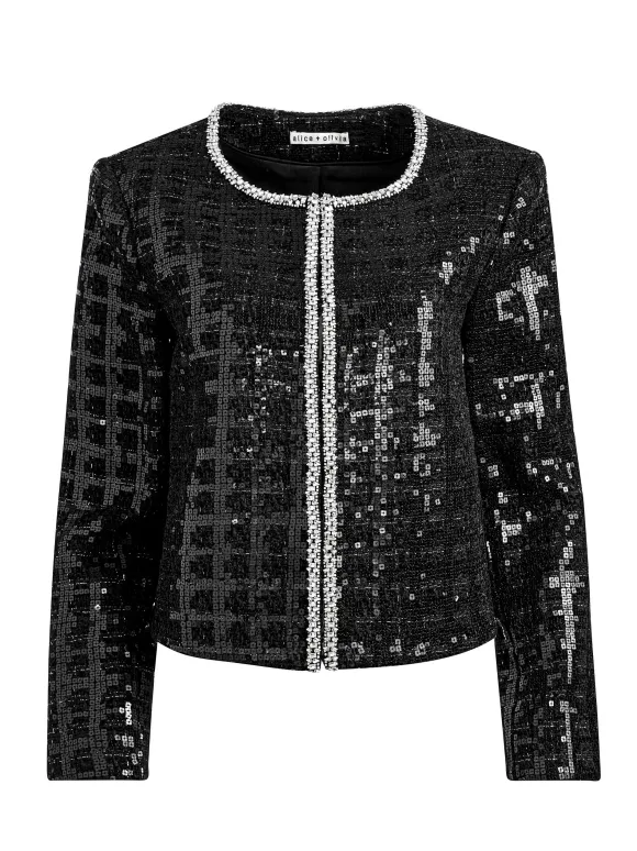 Kidman Sequin Tweed Jacket + Rubi Sequin Tweed Mini Skirt