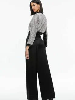 Lari Crystal Embellished Leather Jacket
