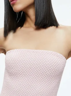 Leia Strapless Embellished Mini Dress