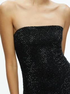 Leia Strapless Embellished Mini Dress