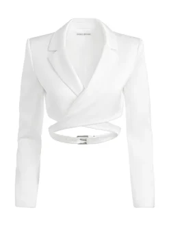 Leone Cropped Wrap Blazer