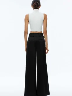 Leone Cropped Wrap Blazer + Mame High Rise Wide Leg Pant