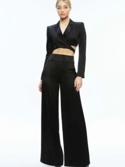 Leone Cropped Wrap Blazer