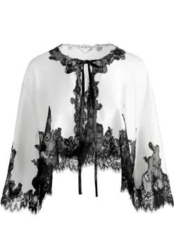 Loree Lace Tie Front Cropped Jacket