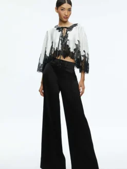 Loree Lace Tie Front Cropped Jacket