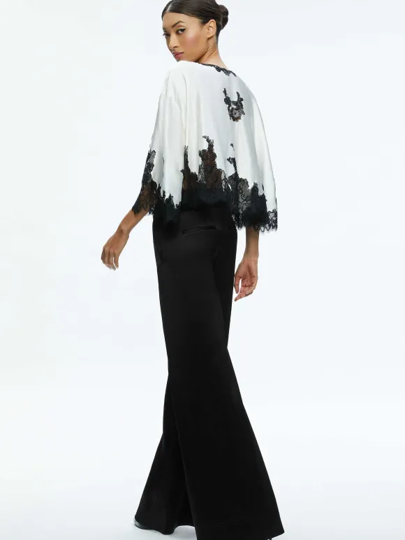 Loree Lace Tie Front Cropped Jacket