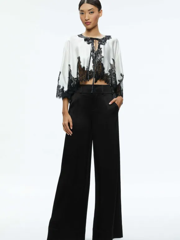 Loree Lace Tie Front Cropped Jacket