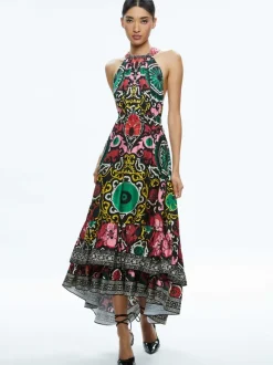 Loyce Twist Back Ruffle Maxi Dress