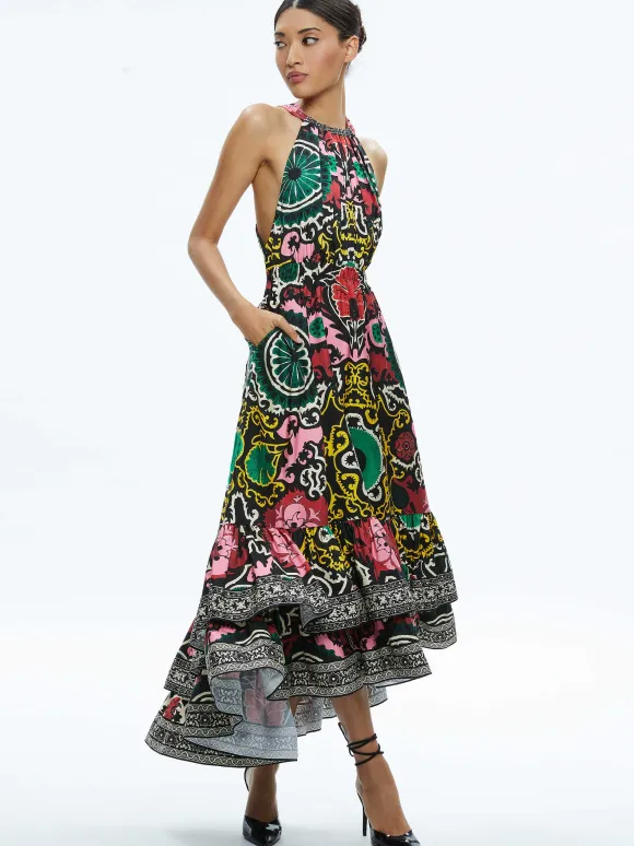 Loyce Twist Back Ruffle Maxi Dress