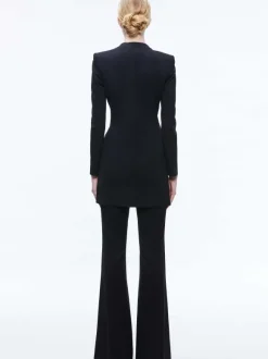 Lucien Curved V-Neck Fitted Blazer