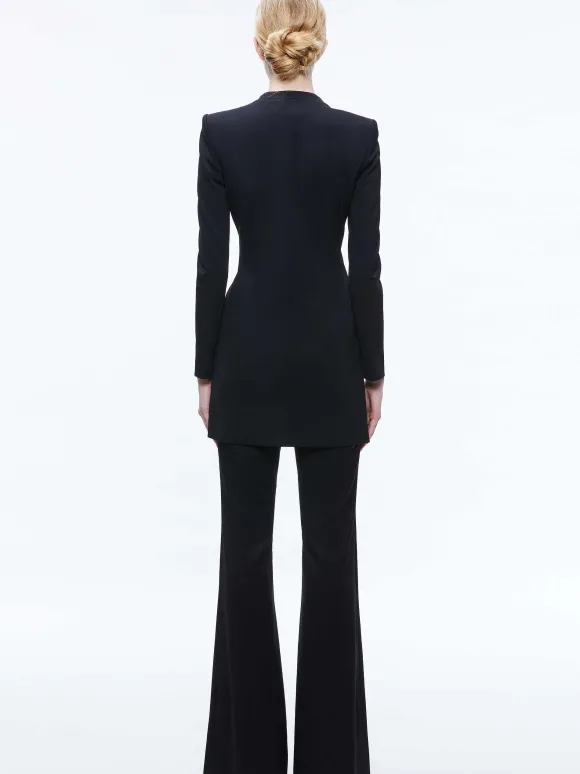 Lucien Curved V-Neck Fitted Blazer
