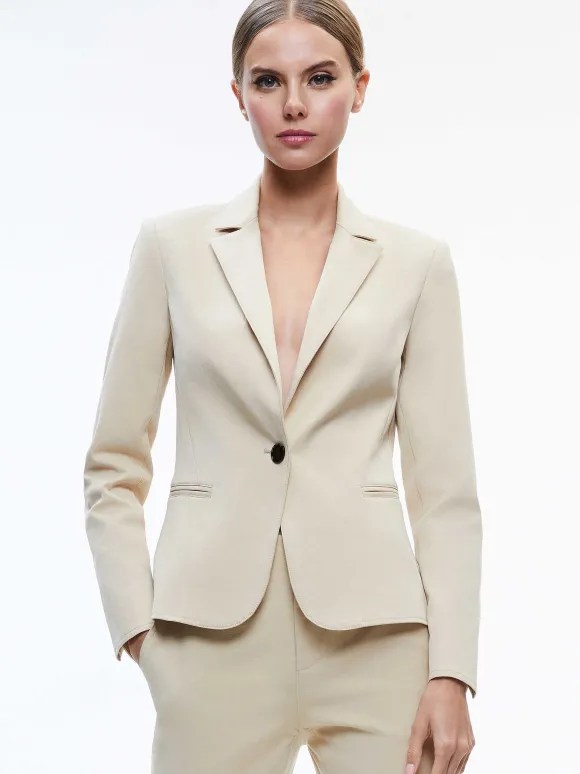 Macey Chino Fitted Notch Collar Blazer