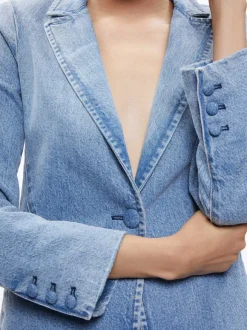Macey Denim Fitted Blazer