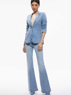 Macey Denim Fitted Blazer