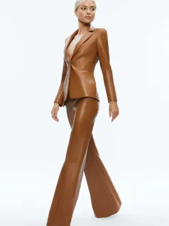Macey Fitted Vegan Leather Blazer