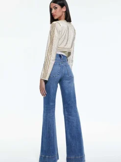 Maira Cropped Jacket With Chain Trim