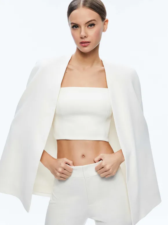 Marica Square Neck Cape Top