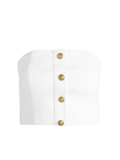 Mel Denim Button Up Bustier