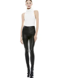 Mikah Single Button Leather Pant
