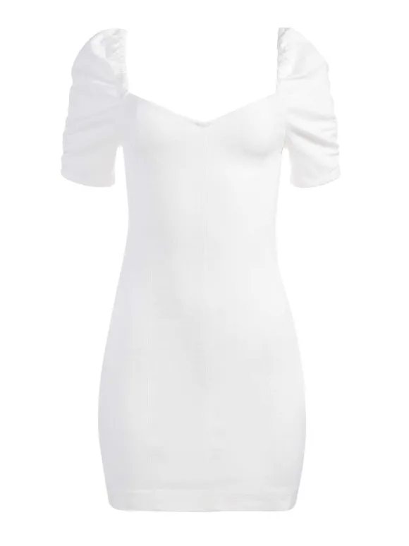 Mimi Puff Sleeve Denim Mini Dress