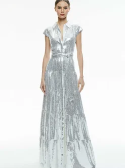Miranda Embellished Tiered Maxi Dress