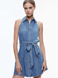 Miranda Sleeveless Mini Denim Dress