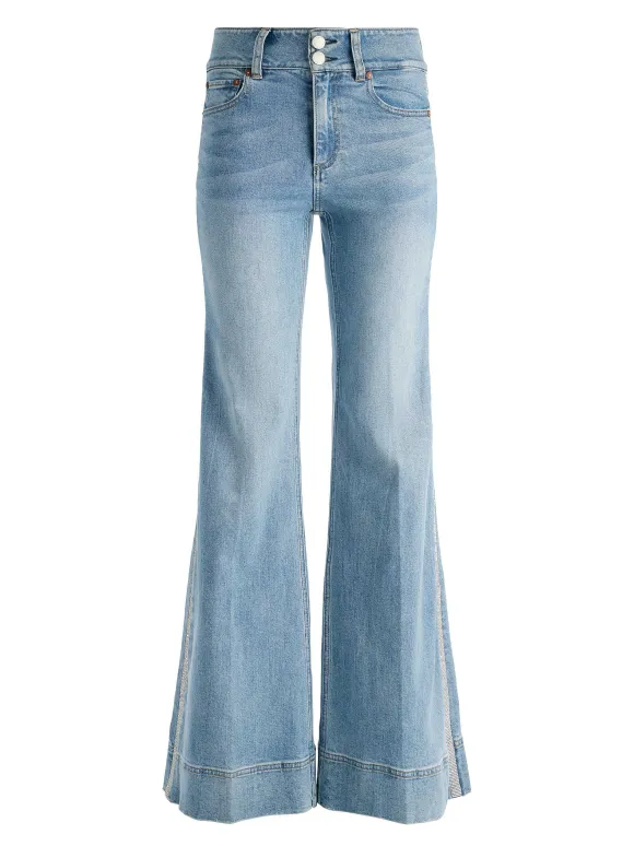 Missa High Rise Wide Leg Crystal Side Jean