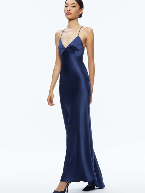 Montana Lace Up Back Maxi Gown