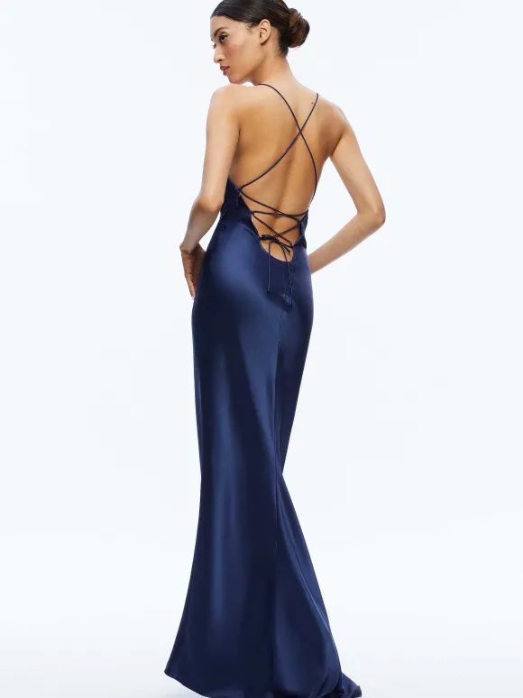 Montana Lace Up Back Maxi Gown