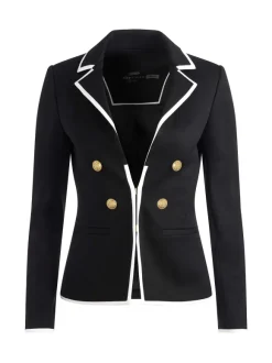 Mya Contrast Piping Fitted Blazer + Princess Contrast Piping Pant