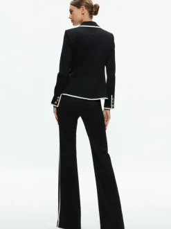 Mya Contrast Piping Fitted Blazer + Princess Contrast Piping Pant