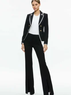 Mya Contrast Piping Fitted Blazer + Princess Contrast Piping Pant