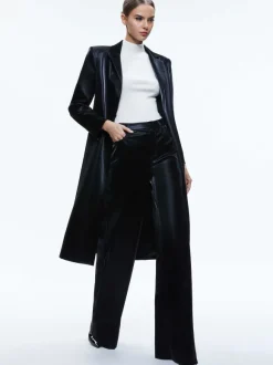 Mya Vegan Leather Long Blazer