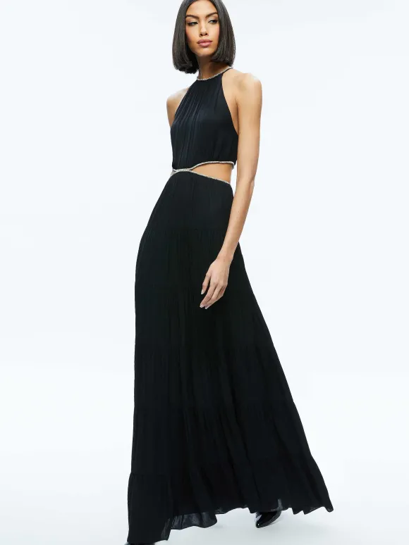 Myrtice Embellished Cut Out Maxi Dress
