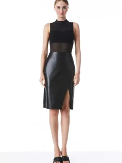 Nichol High Neck Sleeveless Mesh Bodysuit