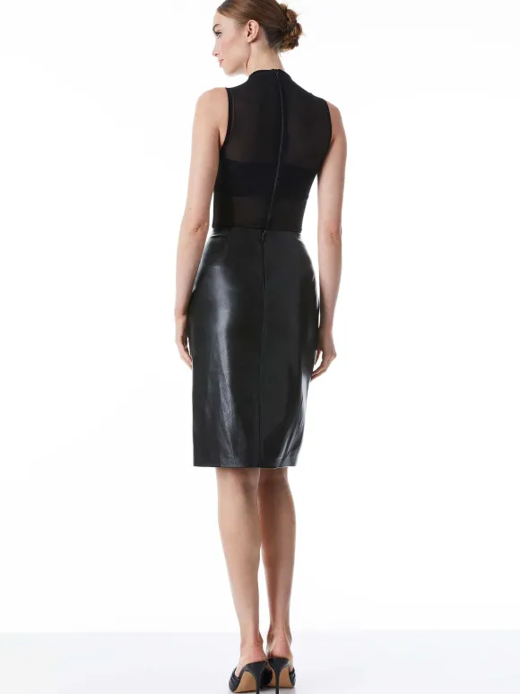 Nichol High Neck Sleeveless Mesh Bodysuit