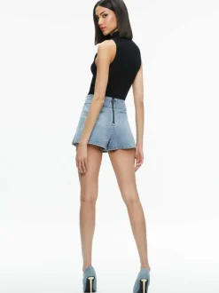 Noah Denim Pleated Skort