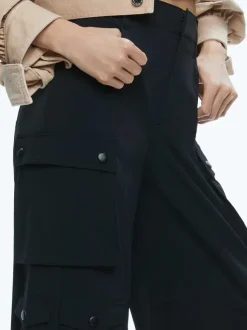 Olympia High Rise Ankle Tie Cargo Pants