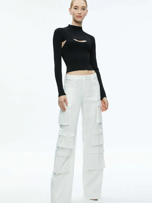 Olympia Mid Rise Baggy Cargo Pants