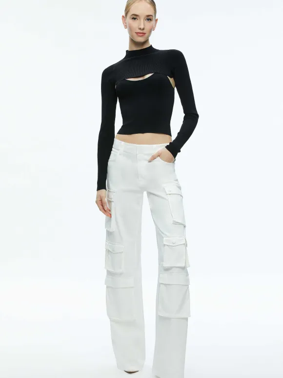 Olympia Mid Rise Baggy Cargo Pants