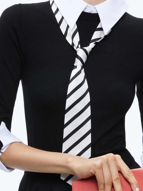Porla Collared Tie Sweater