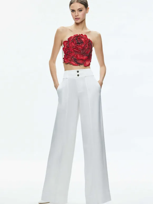 Randie Floral Applique Crop Top