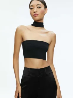 Raya Mock Neck Racerback Cropped Pullover