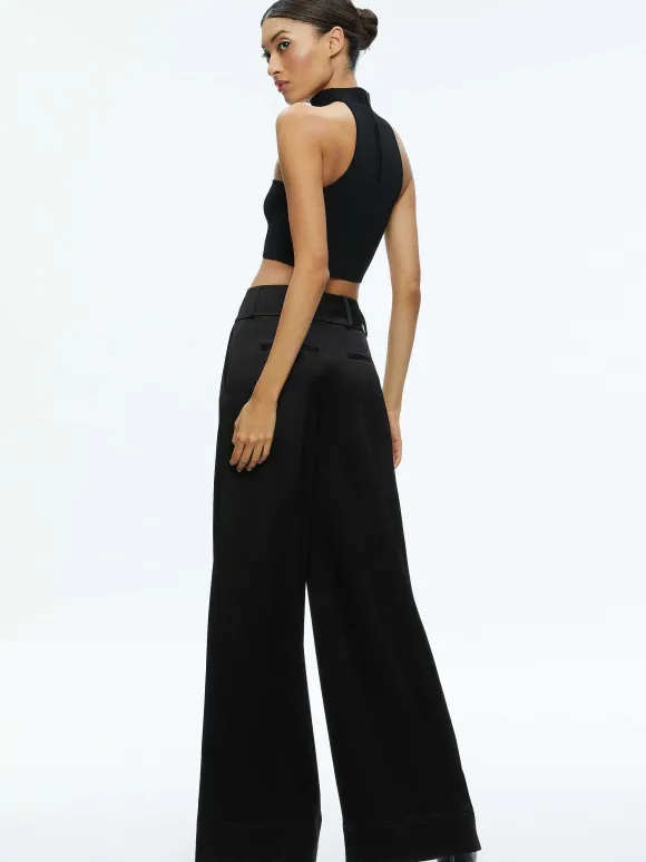 Raya Mock Neck Racerback Cropped Pullover