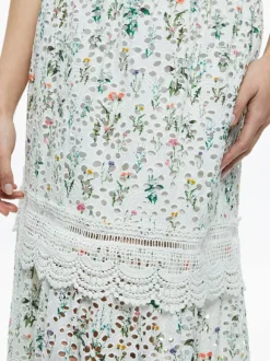 Reise Embroidered Tiered Maxi Skirt
